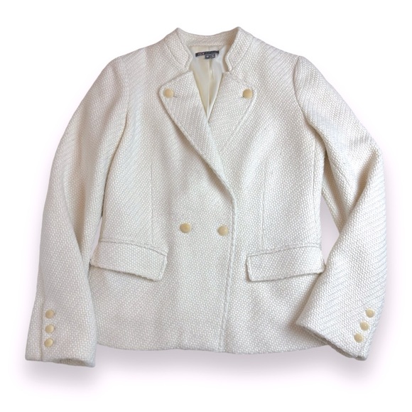 Vince Jackets & Blazers - Vince cream herringbone textured blazer (size 10)